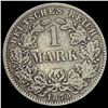 Image 2 : 1875-D Germany Silver 1 Reichsmark NEARLY UNCIRCULATED