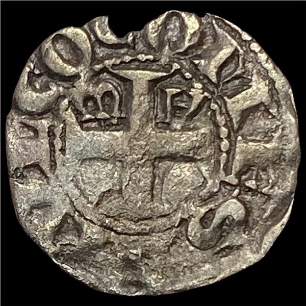 1100s France Crusades Anjou Silver Denier NEARLY UNCIRCULATED