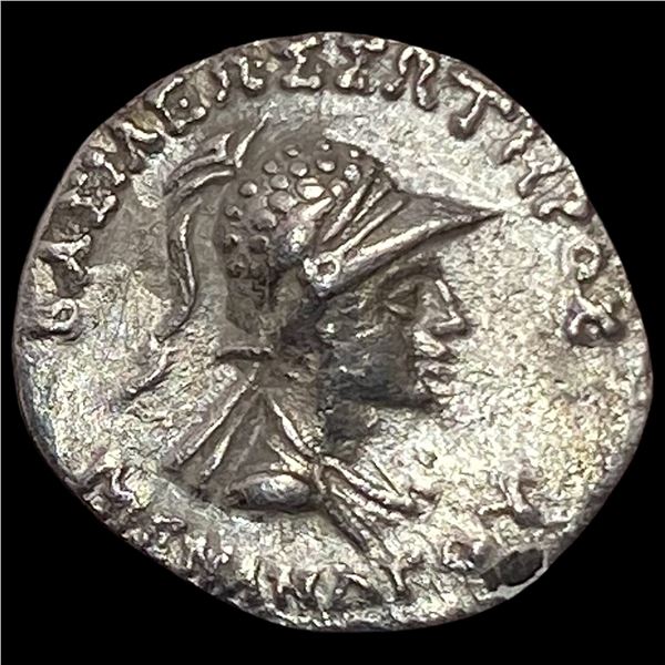 Bactria Menander I 155-130 BC Silver Drachm NEARLY UNCIRCULATED