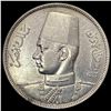 Image 1 : 1939 Egypt Farouk Silver 10 Piastres UNCIRCULATED