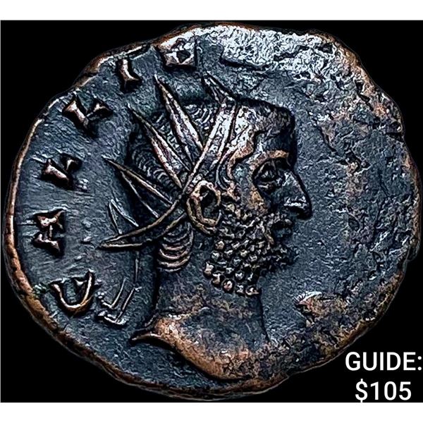 Roman Gallienus, 253-268 AD BI DBL Denarius CHOICE AU