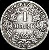 Image 2 : 1875-B Germany Silver 1 Reichsmark NEARLY UNCIRCULATED