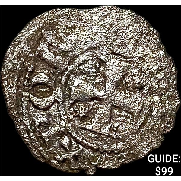 1261-1325 Portugal Crusades Dinis I Silver Dinero NEARLY UNCIRCULATED