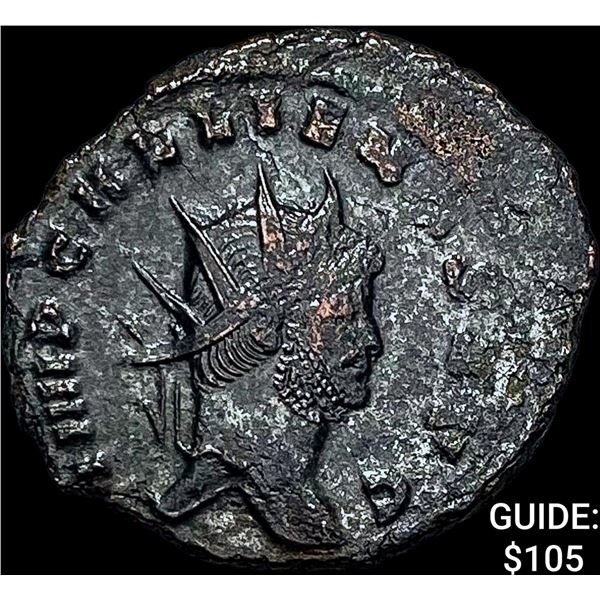Roman Gallienus, 253-268 AD BI DBL Denarius CHOICE AU