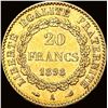 Image 2 : 1898-A France Gold 20 Francs .1867oz UNCIRCULATED