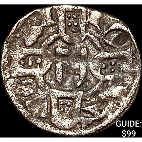 1248-1279 Portugal Alfonso III Silver Denero NEARLY UNCIRCULATED