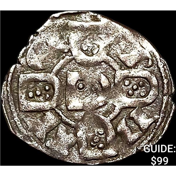 1261-1325 Portugal Crusades Dinis I Silver Dinero NEARLY UNCIRCULATED