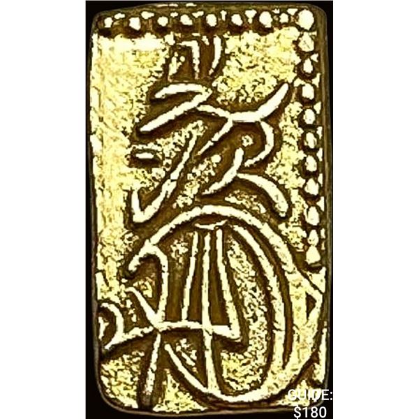 1832-1858 Japan Gold 2 Shu CLOSELY UNCIRCULATED