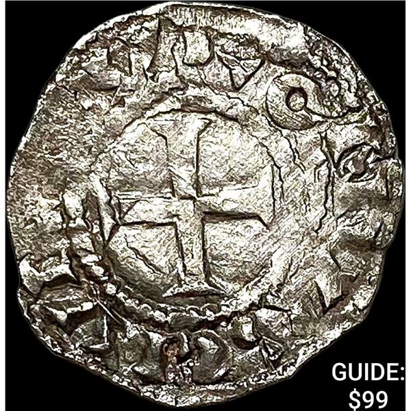 1150-1200 AD France Abbey of St.Martin Silver Denier NEARLY UNCIRCULATED
