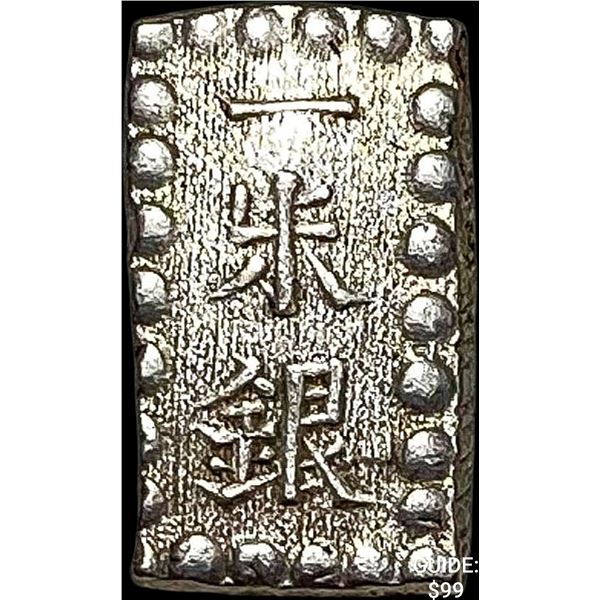 1846-1867 Japan Silver Shu CLOSELY UNCIRCULATED