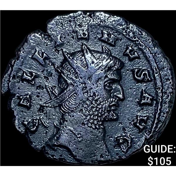 Roman Gallienus, 253-268 AD BI DBL Denarius CHOICE AU