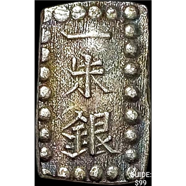 1846-1867 Japan Silver Shu CLOSELY UNCIRCULATED