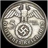 Image 2 : 1937-G Germany Hindenburg Silver 5 Reichsmark CLOSELY UNCIRCULATED