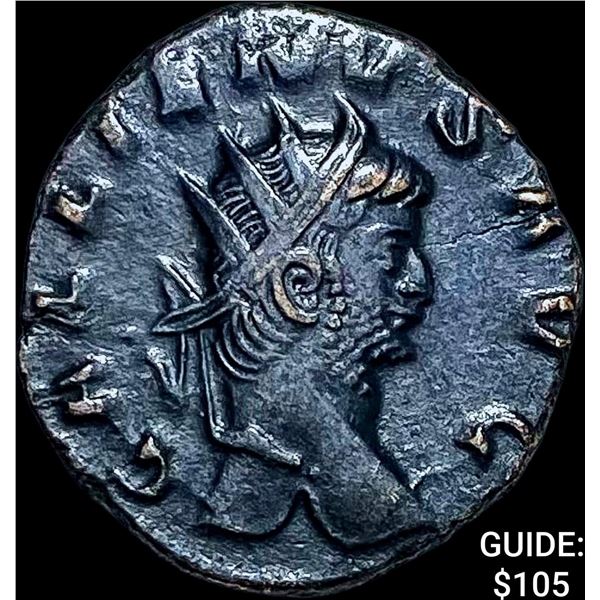 Roman Gallienus, 253-268 AD BI DBL Denarius CHOICE AU