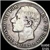 Image 1 : 1882 Spain Alfonso XII Silver 5 Peseta NEARLY UNCIRCULATED