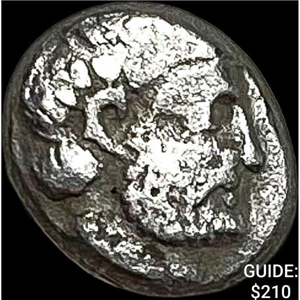 Caria Mylasa Hekatomnos 392-376 BC Silver Diobol NEARLY UNCIRCULATED