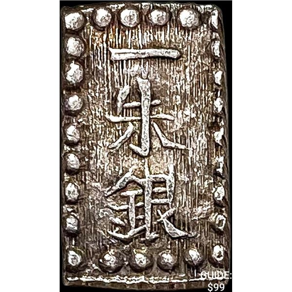 1846-1867 Japan Silver Shu CLOSELY UNCIRCULATED