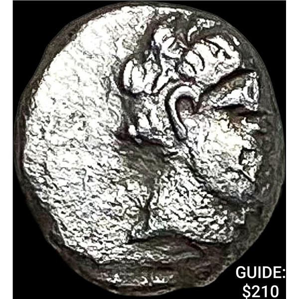 Caria Mylasa Hekatomnos 392-376 BC Silver Diobol NEARLY UNCIRCULATED
