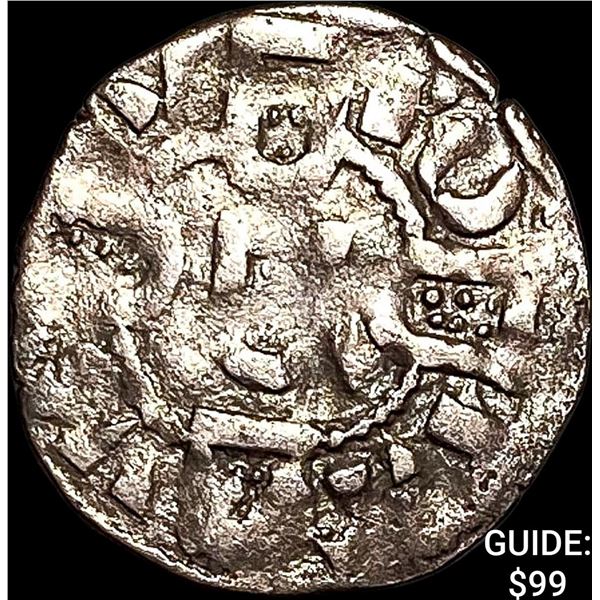 1248-1279 Portugal Alfonso III Silver Denero NEARLY UNCIRCULATED