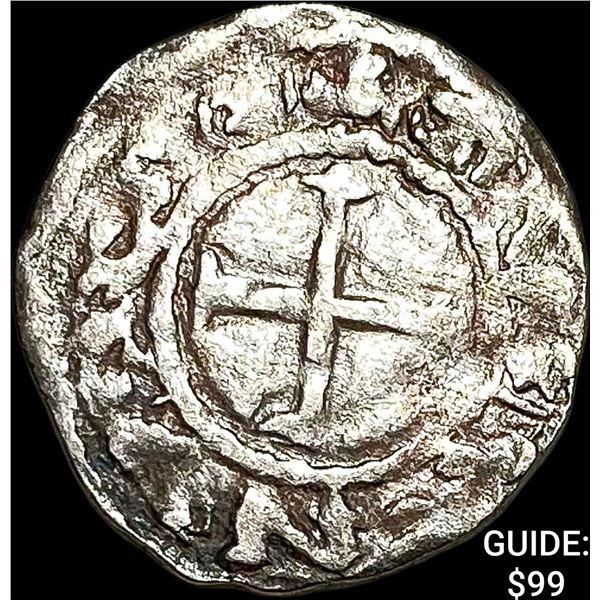 1150-1200 AD France Abbey of St.Martin Silver Denier NEARLY UNCIRCULATED