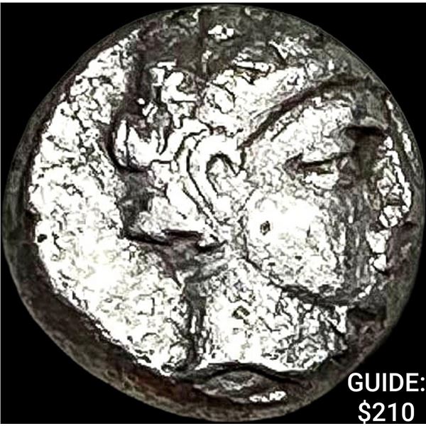 Caria Mylasa Hekatomnos 392-376 BC Silver Diobol NEARLY UNCIRCULATED
