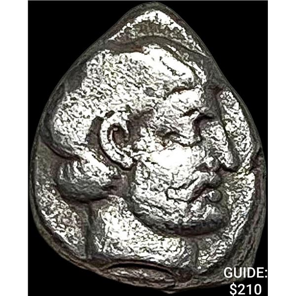 Caria Mylasa Hekatomnos 392-376 BC Silver Diobol NEARLY UNCIRCULATED