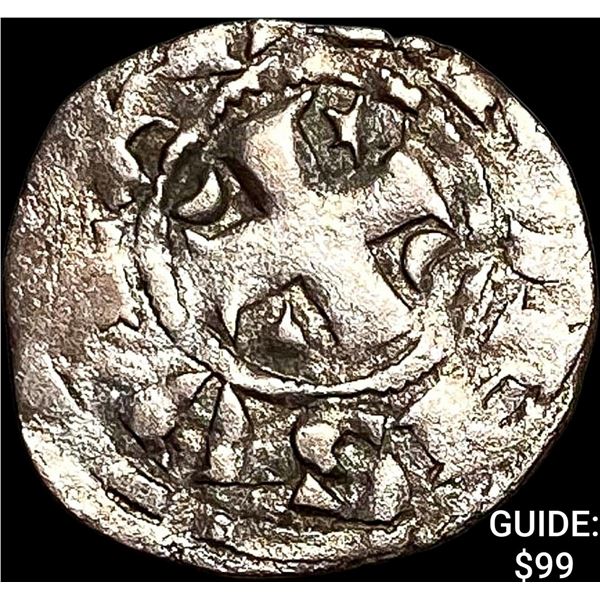 1261-1325 Portugal Crusades Dinis I Silver Dinero NEARLY UNCIRCULATED