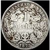 Image 2 : 1875-A Germnay Silver 1 Reichsmark NEARLY UNCIRCULATED
