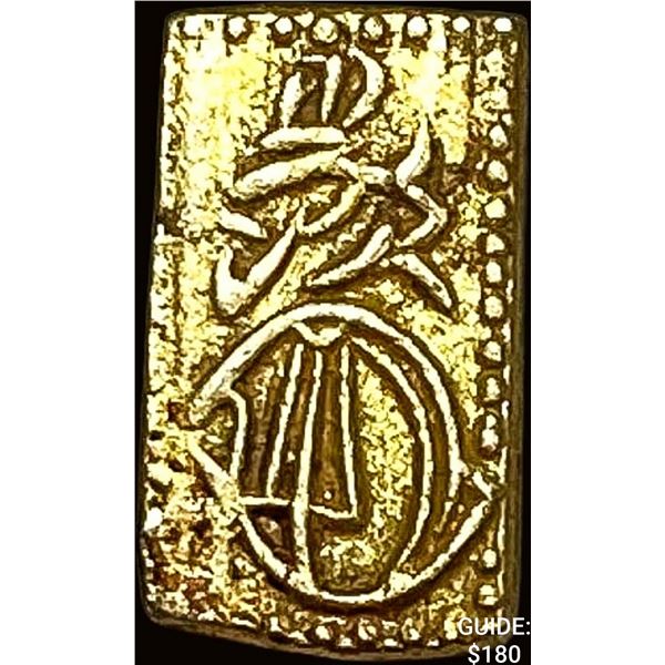 1832-1858 Japan Gold 2 Shu CLOSELY UNCIRCULATED