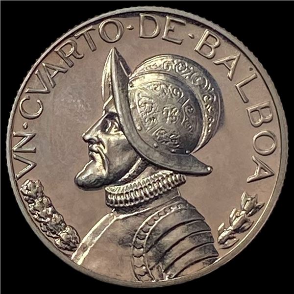 1969 Panama Silver 1/4 Balboa UNCIRCULATED