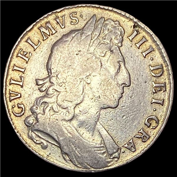 1699 Great Britain Silver 1/2 Crown NEARLY UNCIRCULATED