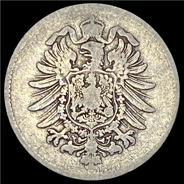 1874 Germany Silver 1 Reichsmark NEARLY UNCIRCULATED