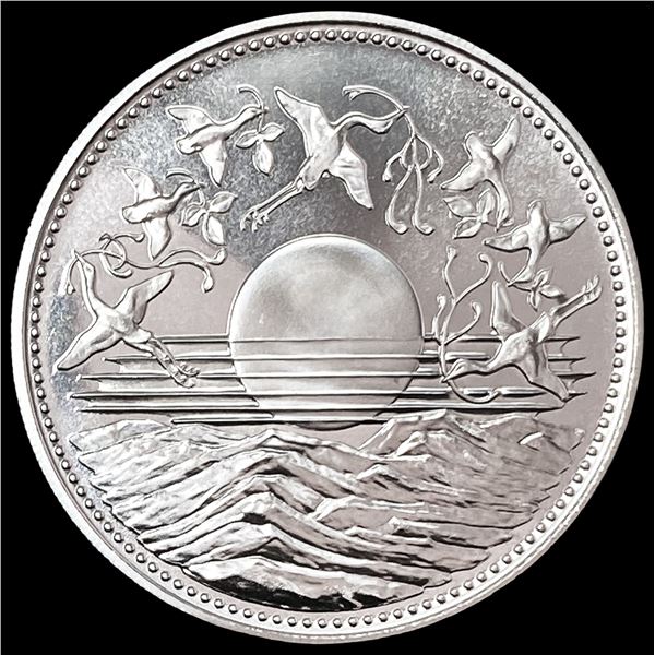 1986 Japan Hirohito Yr. 61 Silver 10,000 Yen UNCIRCULATED