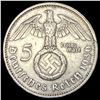 Image 2 : 1936-A Germany Silver 5 Reichsmark CLOSELY UNCIRCULATED