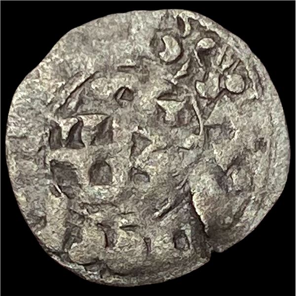 1100's Crusades France Anjou Silver Denier NEARLY UNCIRCULATED