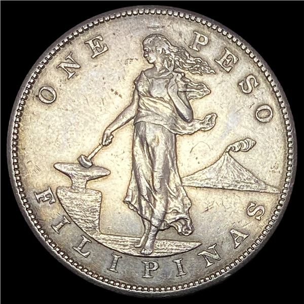 1903-S U.S. Philippines Silver Peso NEARLY UNCIRCULATED