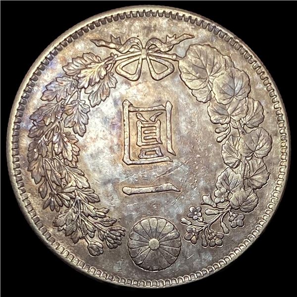 1908 Japan Meiji Yr. 38 Silver Yen UNCIRCULATED