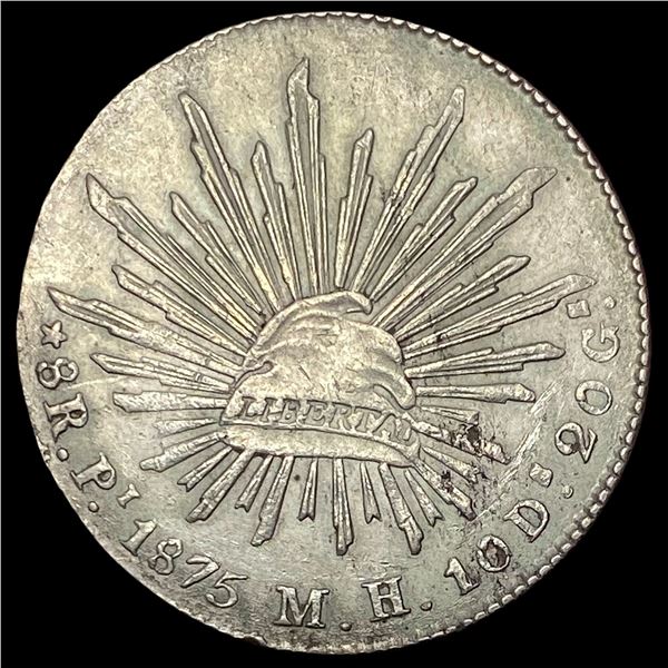1875Pi MH Mexico Silver 8 Reales CHOICE AU