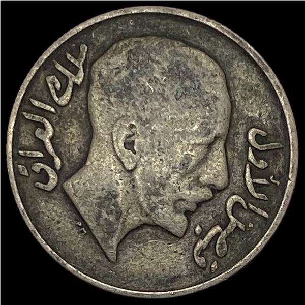 1931 Iraq Silver 50 Fils NEARLY UNCIRCULATED