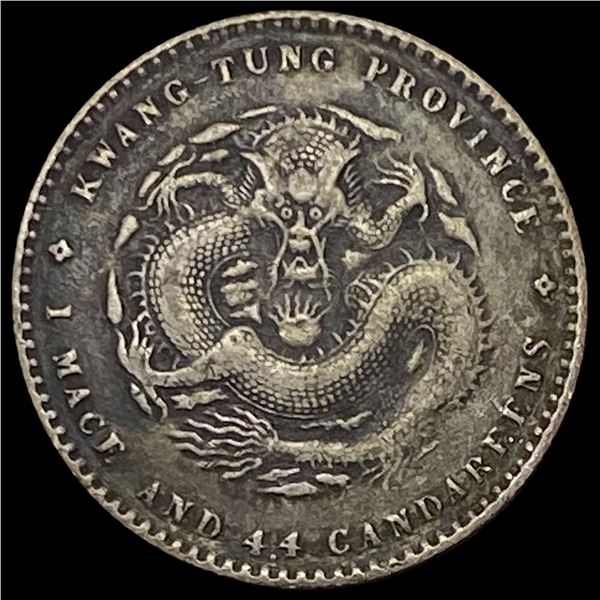 1890-1908 China Kwangtung Silver 20 Cents CLOSELY UNCIRCULATED