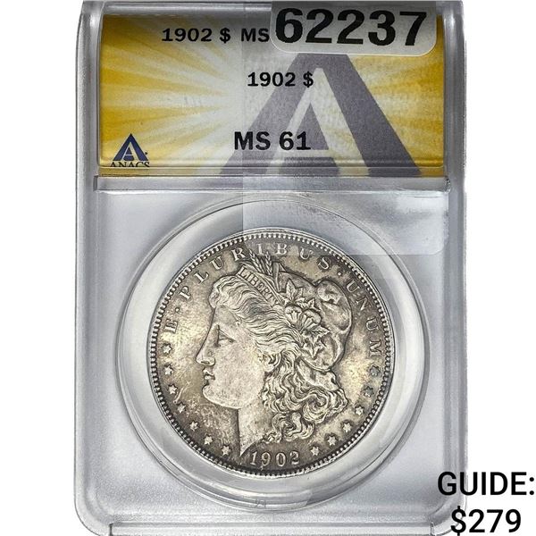 1902 Morgan Silver Dollar ANACS MS61