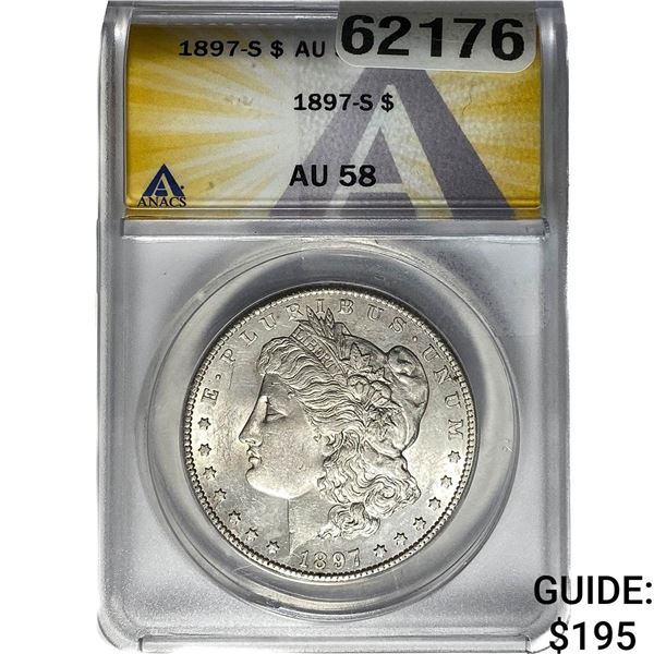 1897-S Morgan Silver Dollar ANACS AU58