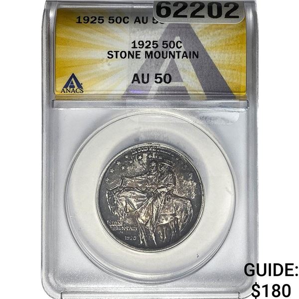 1925 Stone Mountain Half Dollar ANACS AU50