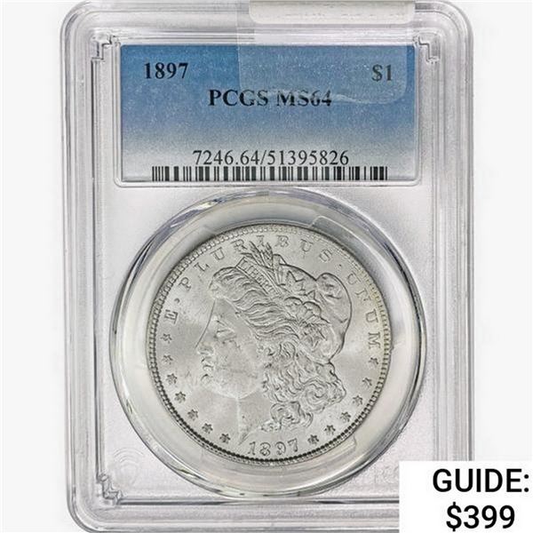 1897 Morgan Silver Dollar PCGS MS64