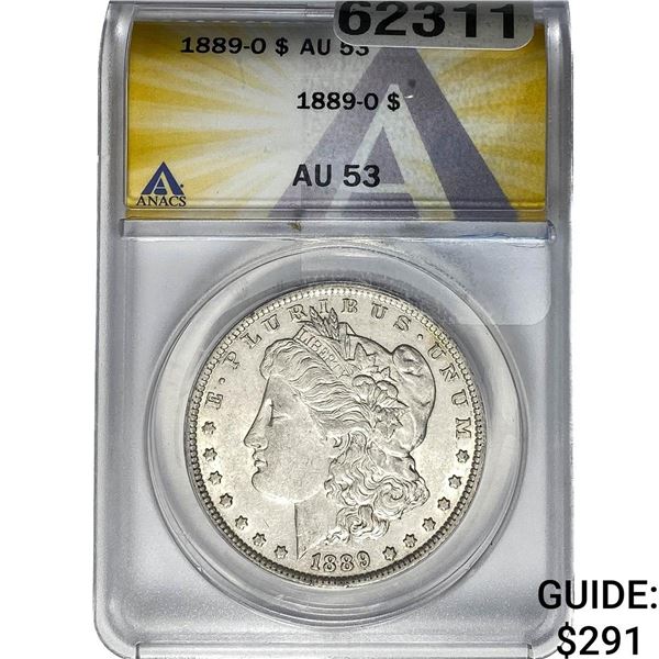 1889-O Morgan Silver Dollar ANACS AU53