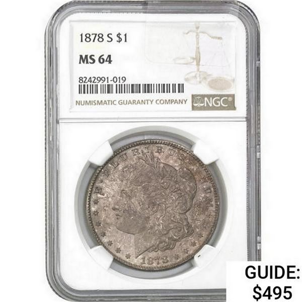 1878 Morgan Silver Dollar NGC MS64