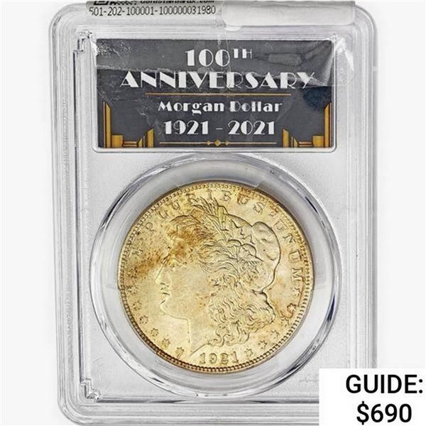1921-S Morgan Silver Dollar PCGS MS64 100th Anniv.