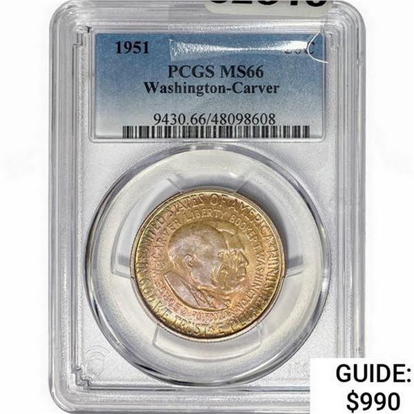 1951 Washington Carver Half Dollar PCGS MS66