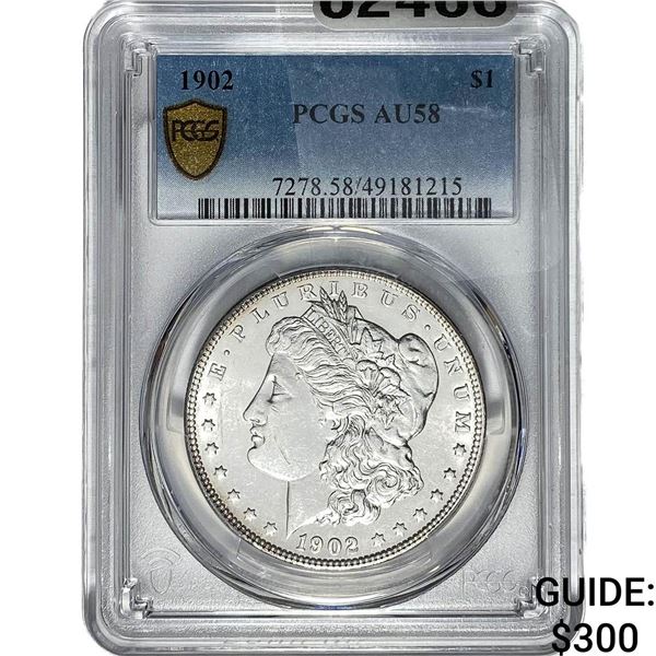 1902 Morgan Silver Dollar PCGS AU58