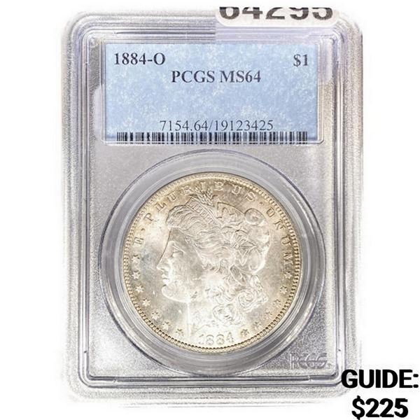 1884-O Morgan Silver Dollar PCGS MS64